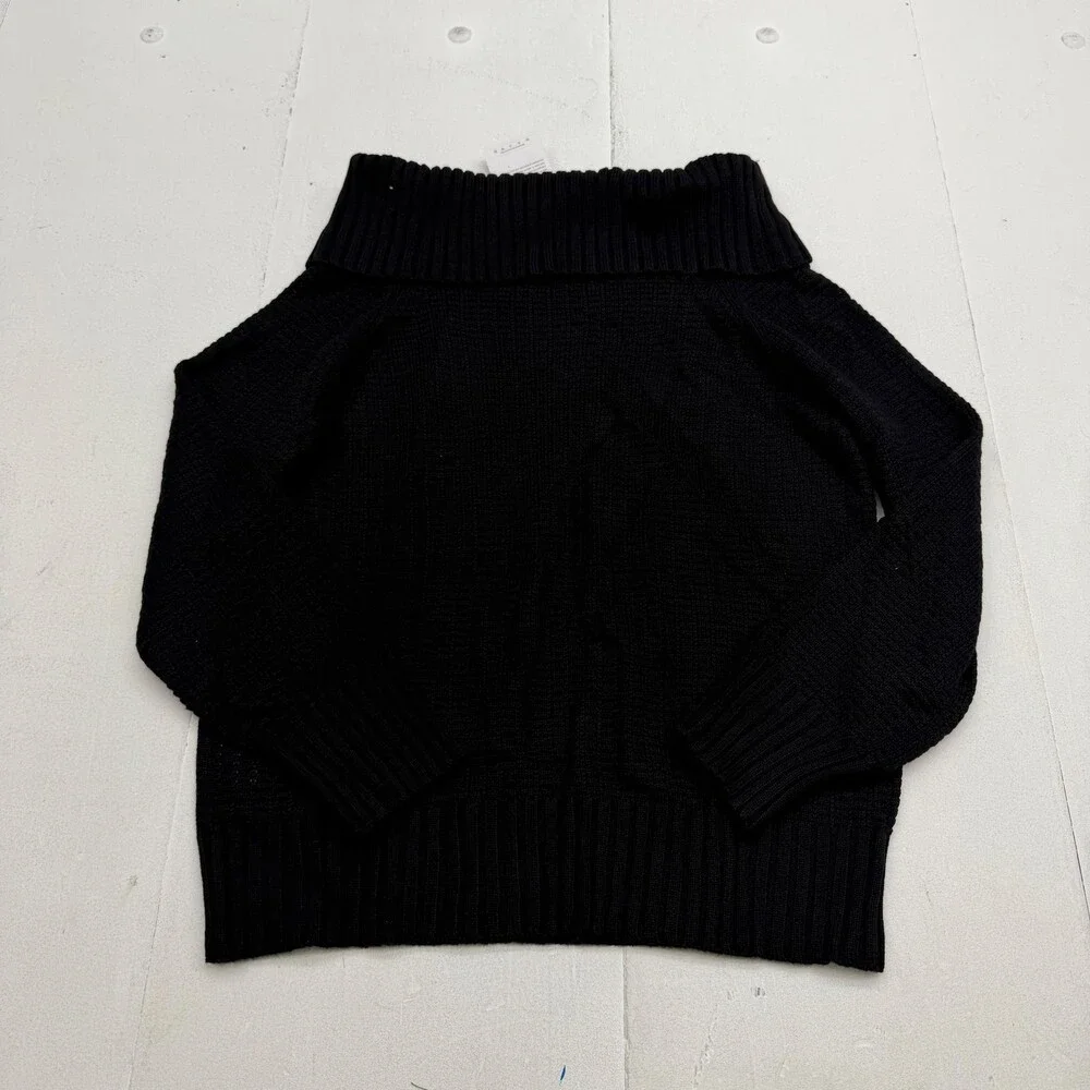 PrettyGarden Sweater Womens S Black Cowl Neck Long Sleeve Dolman Knit Pullover